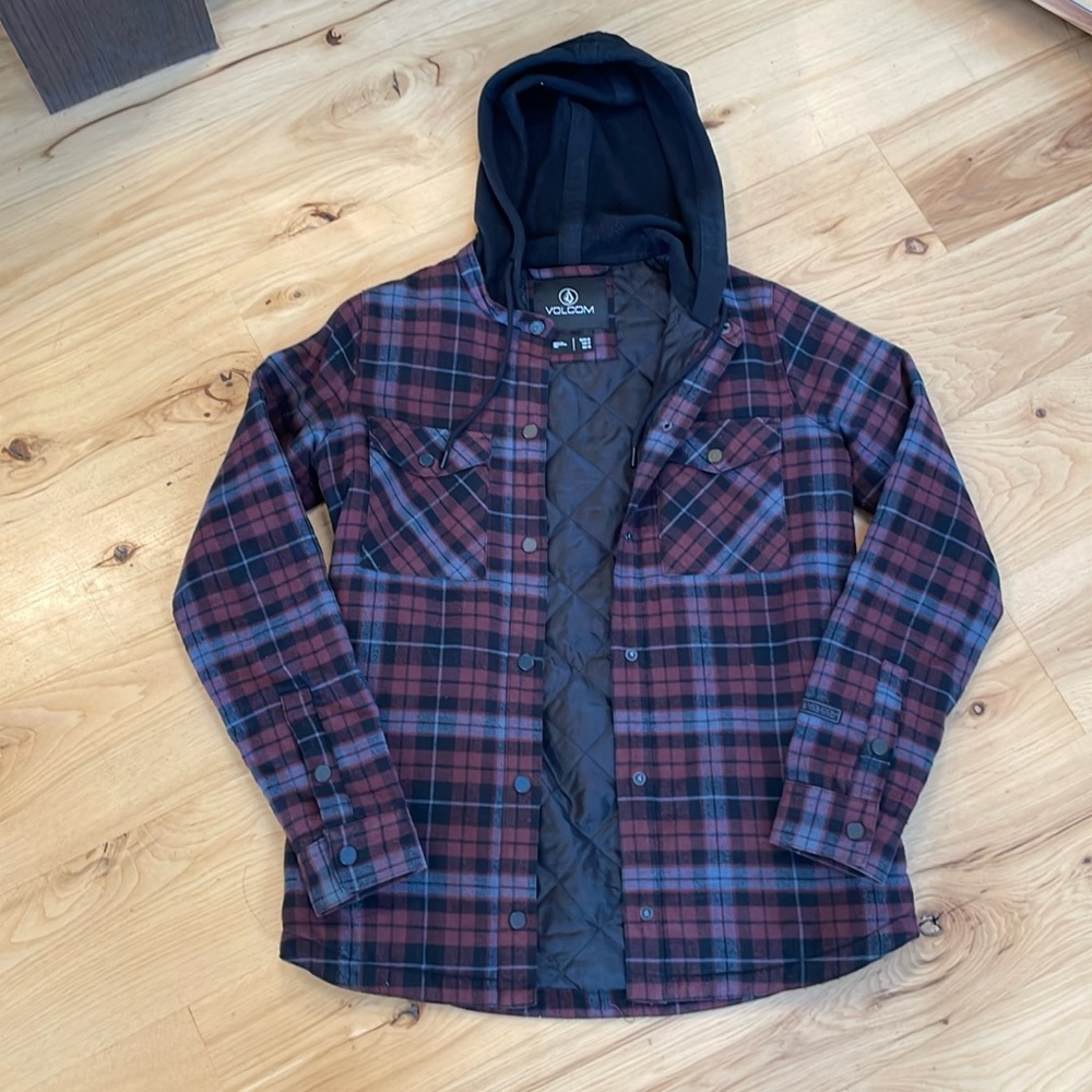 Volcom Plaid Hooded Lined Jacket